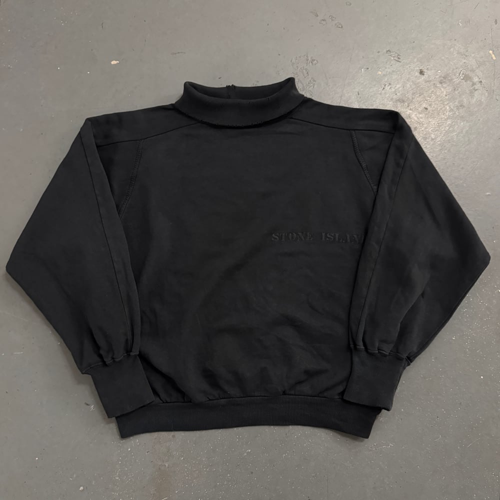 Image of 1980s Stone Island roll neck sweatshirt, size medium