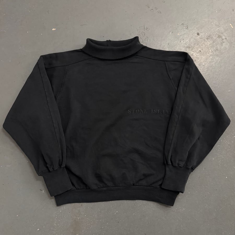 Image of 1980s Stone Island roll neck sweatshirt, size medium