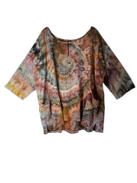 Image 2 of 2XL Cotton Forager Top in Sedona Spiral Ice Dye