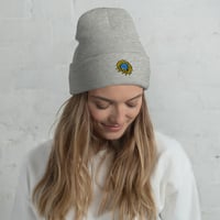 Image 1 of D6 Embroidered Cuffed Beanie