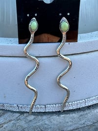 Image 1 of Ride the Sky Sterling Silver Snake Earrings