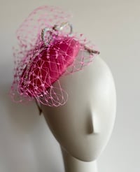 Image 1 of Cute pink button w rhinestone bow