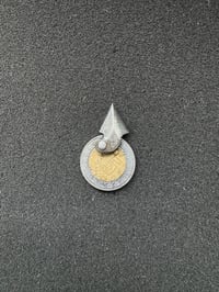 Image 1 of $5 pesos coin knife spear tip, double edge