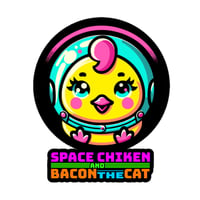 Image 3 of SPACE CHIKEN Bubble-free Stickers