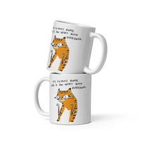 Image 3 of upset with everyone White glossy mug 
