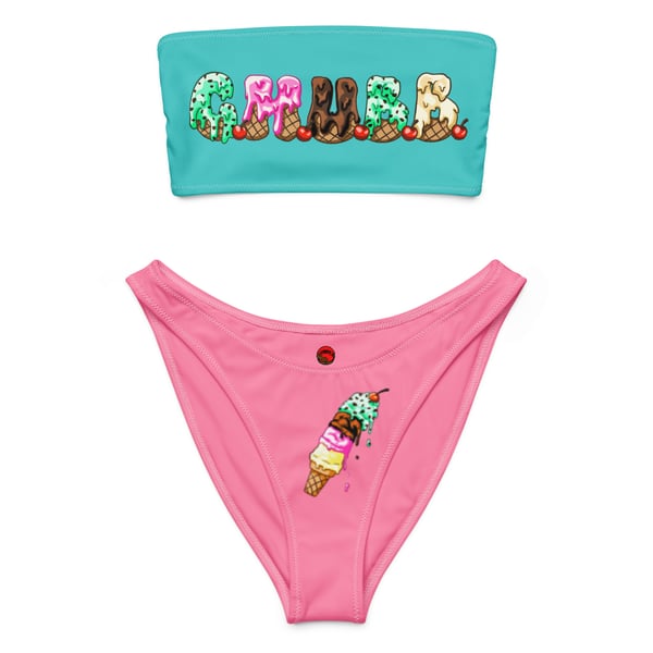 Image of “Salt Water Taffy” Soft Serve C.H.U.B.B. Cream Bandeau Bikini