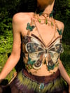 MTO GREEN BUTTERFLY TOP