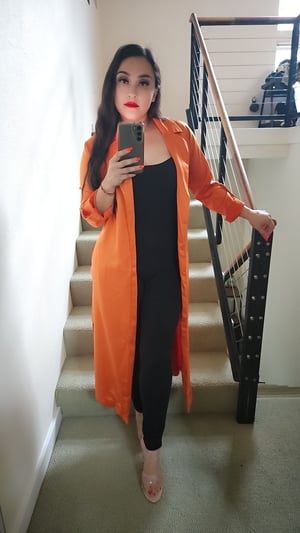 Image of Belinda Satin Trench Duster