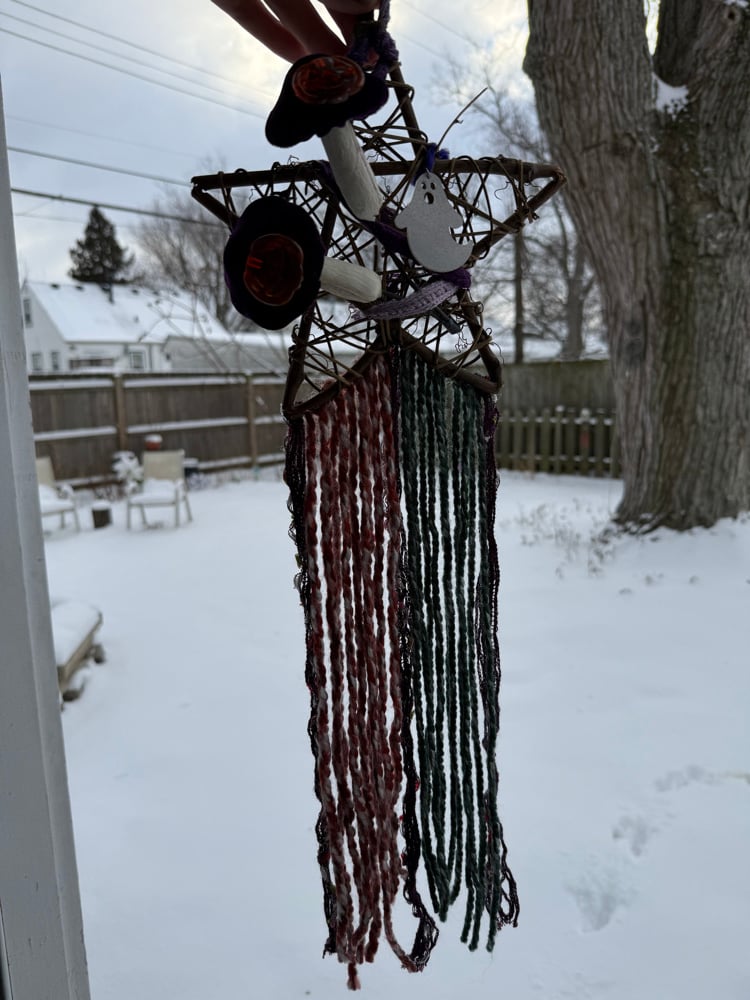 Image of Pumpkin mushroom star wall hanging 🎃👻🌟