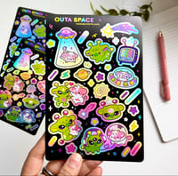 Image 2 of UFO | Outa Space Holographic Sticker Sheet| Halloween Edition