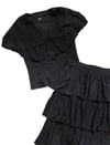 1960s couture italian linen lace set with leather belt 