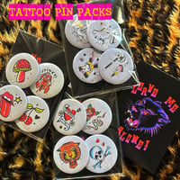 Image 1 of Handmade Tattoo Pin Packs