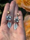 Image of Apple Blossom Flower and Leaf Statement Earrings