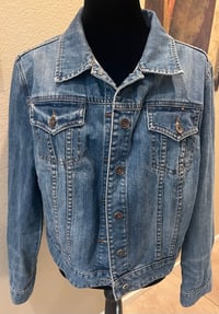 Image 3 of Vintage Blue Denim Jean Jacket Punk Pixie Fairy