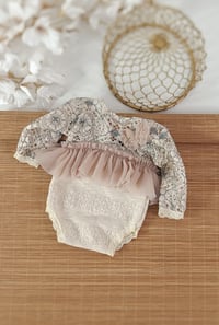 Image 1 of Newborn bodysuit for photoshoots | Lara | beige