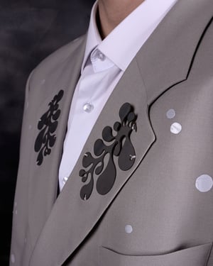Image of MASSTAK - 45 Steel Tablecloth Blazer