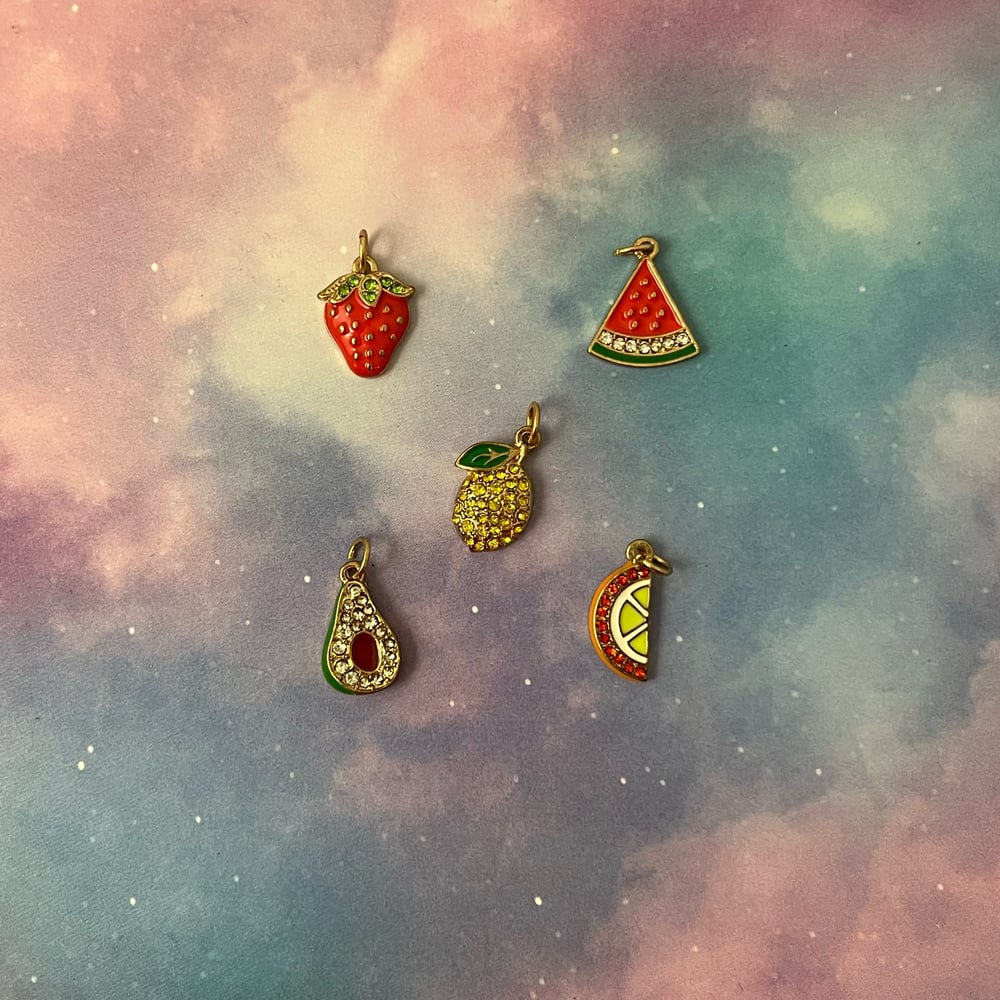 Image of Bling Fruit Charms 5pc