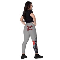 Image 5 of Gray Beauty and A Beast Leggings with pockets