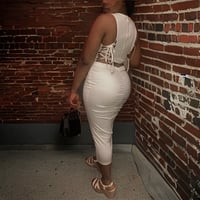 Image 2 of Zipper Design Cut Out Lace-up Dress 