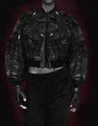 Image 4 of AW25 ‘Onyxite’ Canvas Bomber Jacket 