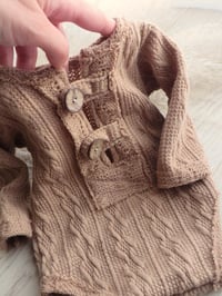 Image 2 of Baby boy bodysuit for photoshoot | Asher-1 | 0-3 months | camel