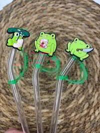 Image 1 of Froggie Straw Toppers