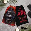 BOSSFITTED Red and Black Men's Gorillas Only Athletic Long Shorts
