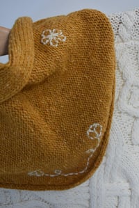Image 7 of Embroidered Triangle Shawl - Handmade in Ireland