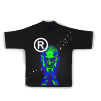 “True Vision" Black Oversized Tee