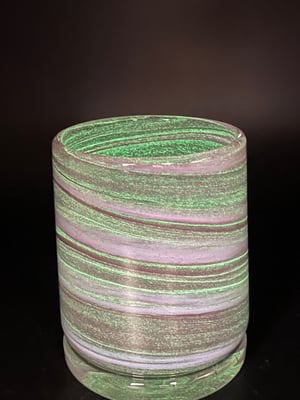 Image of Purple Swirl Rocks Glass (glow in the dark)