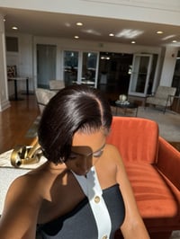 Image 5 of The 90s Bob | 9” Glueless Layered Pixie Wig with Bangs 