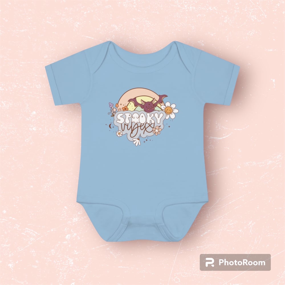 Image of Spooky vibes Baby Rib Bodysuit