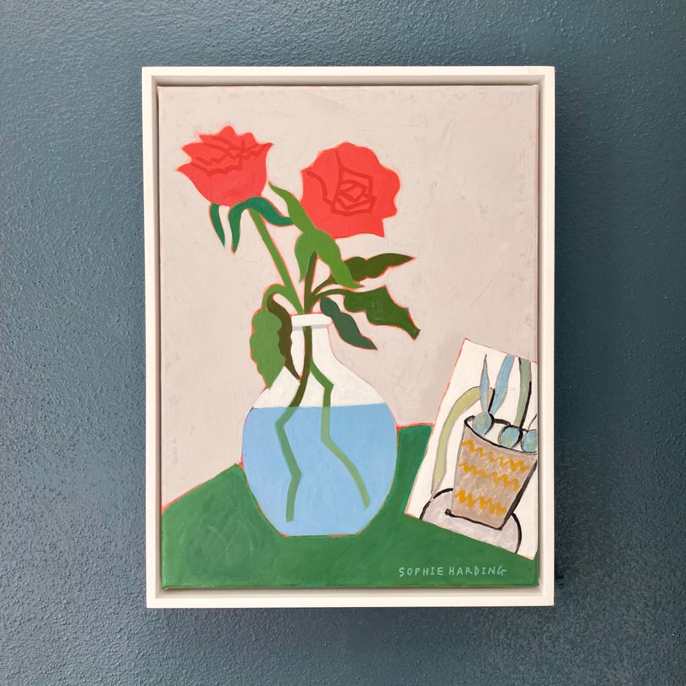 Image of Roses and Postcard from a Friend