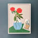 Image of Roses and Postcard from a Friend