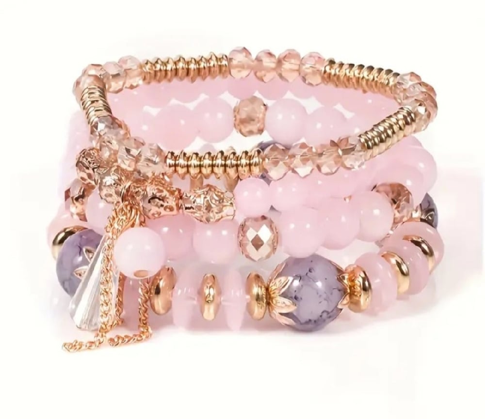 Image of A Stack of Courage Beaded Bracelets