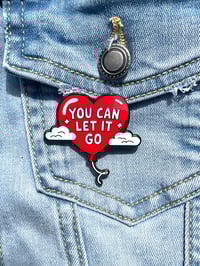 Image 2 of “You Can Let It Go” Matilda Inspired Heart Balloon Enamel Pin