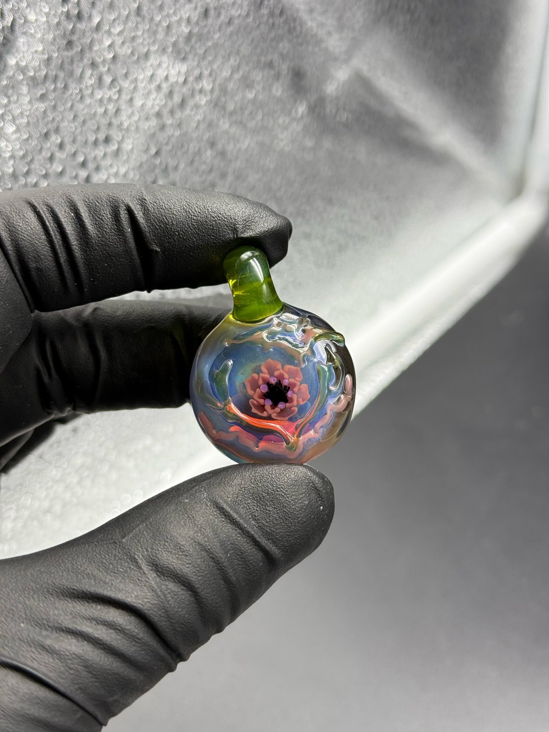 Image of Pink flower pendant 