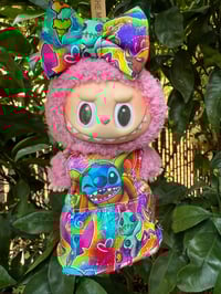 Baby Yoda Stitch Labubu Dress and Bow