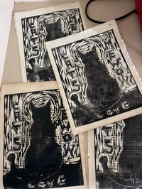 Image 1 of black cat prints