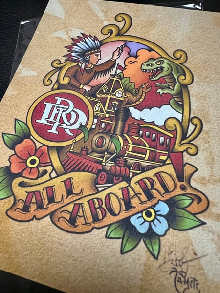 Image of 5x7" "All Aboard" DLRR Print