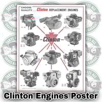 Image 1 of 16x20” Throwback Clinton Engines Lineup Poster