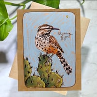 Image 1 of Thinking of You- Desert Wren Greeting Card 