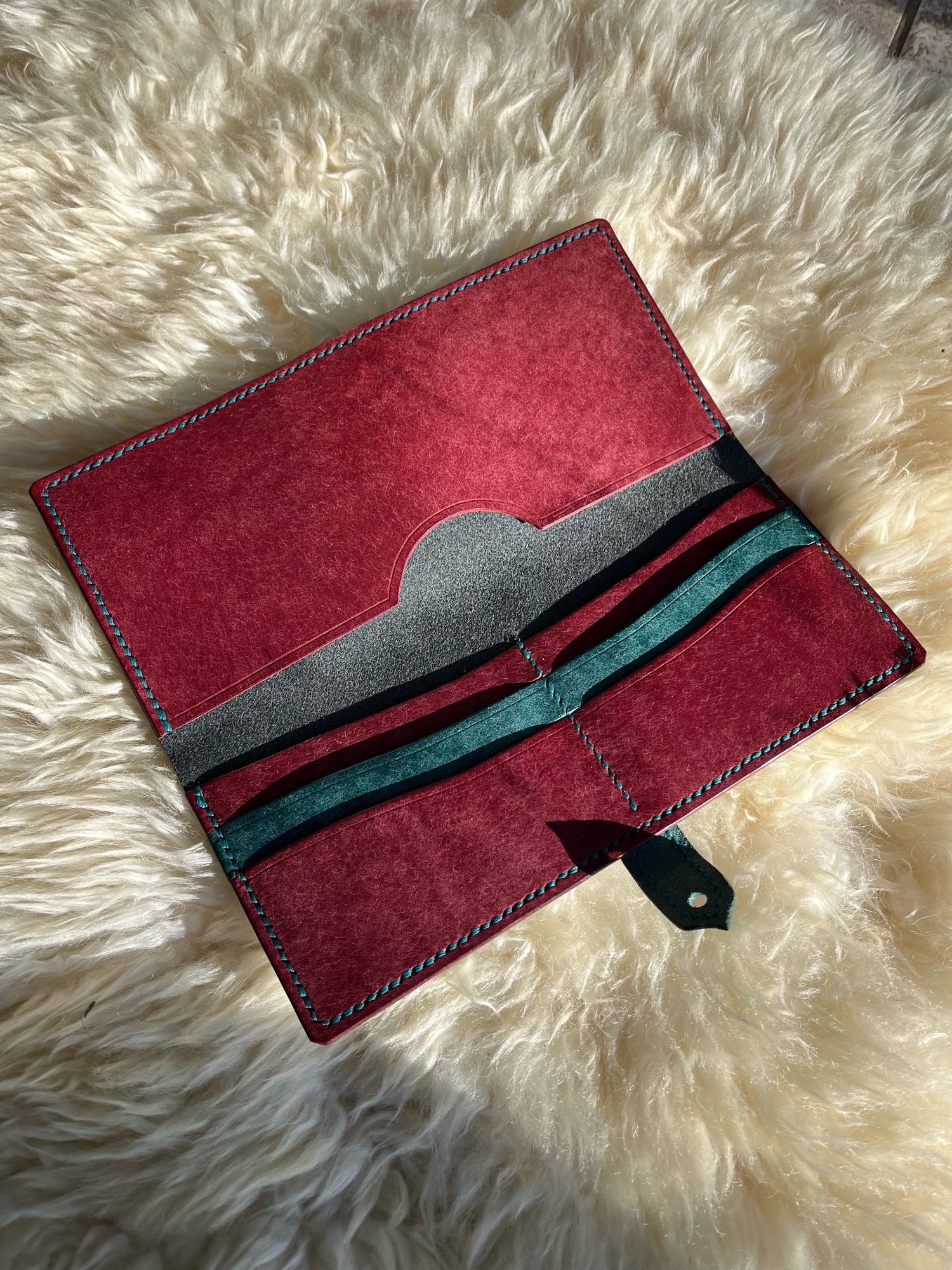 Image of Black/Ortensia Pueblo Long Wallet 