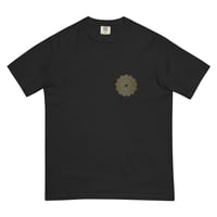 Image 2 of Gold Leaf Circle Black Heavyweight T-shirt