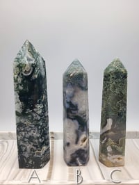 Image 2 of Moss Agate Medium Crystal Towers - 3 Styles