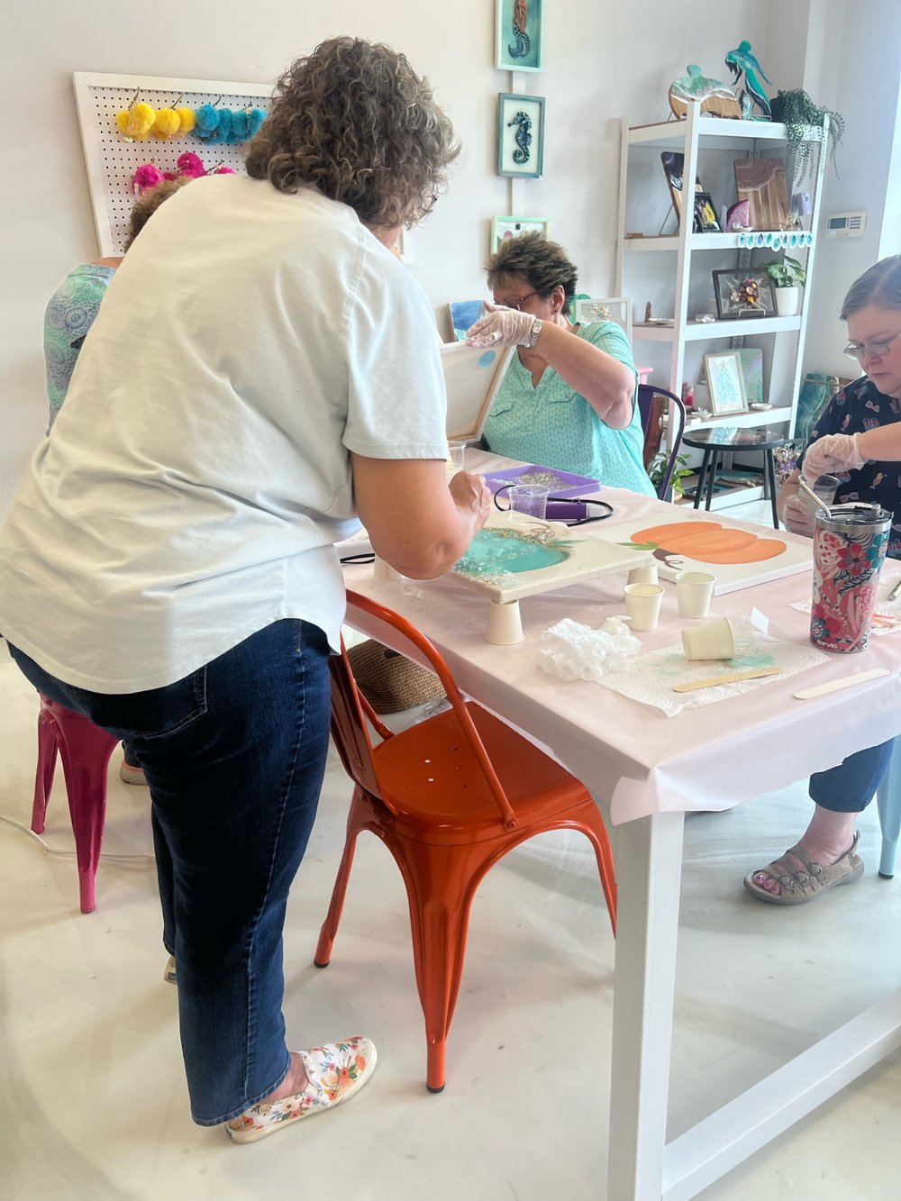 Image of Painting Pumpkins & Resin embellishments