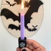 Pentagram Candle Holder + Purple Candle