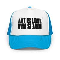 Image 4 of ART IS LOVE / LOVE IS WAR Foam Trucker Hat (Alt Colors)