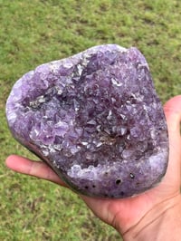 Image 2 of Amethyst With Calcite & Polished Edges | Brazil #2185