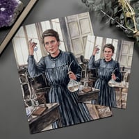 Image 2 of Marie Curie Signed Watercolor Print 